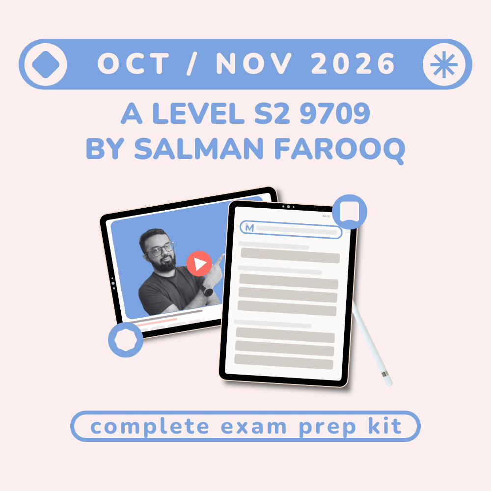 A Level Math S2 by Salman Farooq Oct/Nov 2026 - Complete Exam Prep Kit (Recorded)