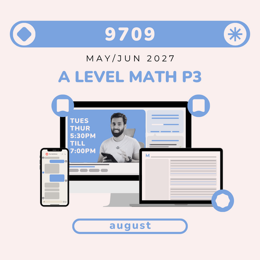 A Level Math P3 - May/Jun 2027 - August