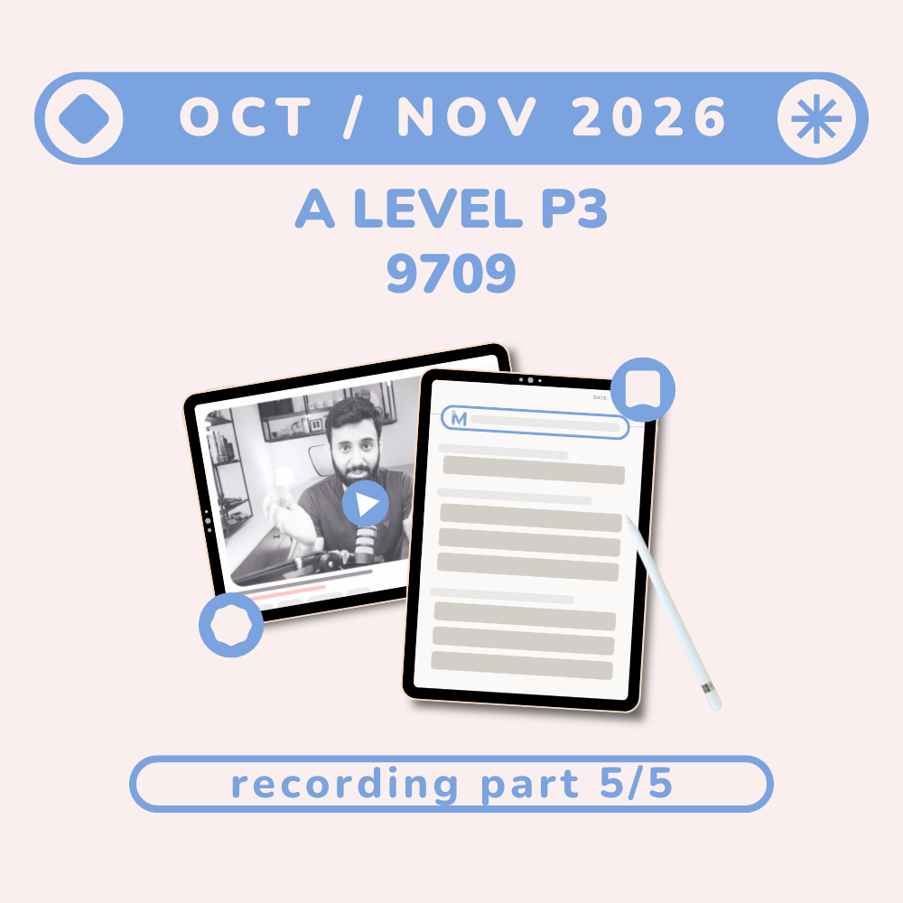 A Level Math P3 Oct/Nov 2026 - Recording Part 5/5