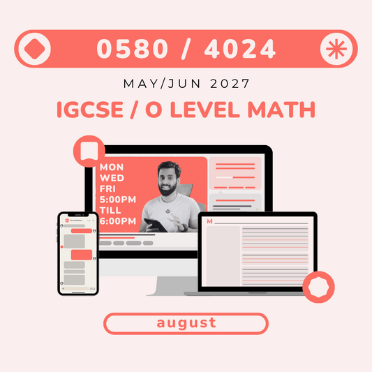 O Level/IGCSE Math - May/Jun 2027 - August