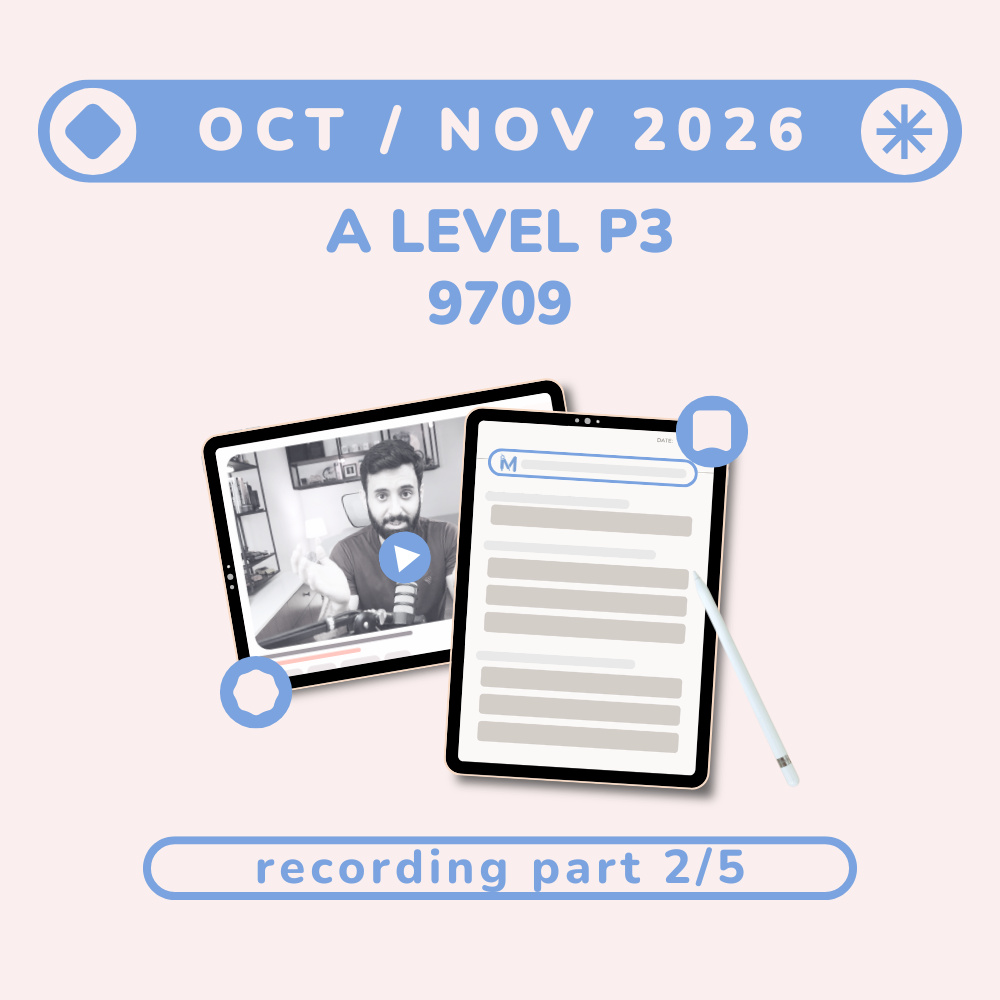 A Level Math P3 Oct/Nov 2026 - Recording Part 2/5